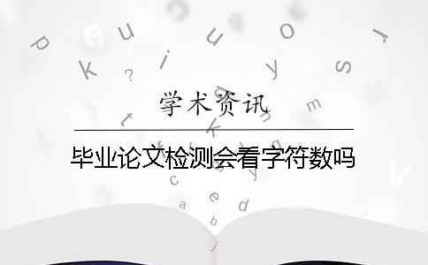 毕业论文检测会看字符数吗？