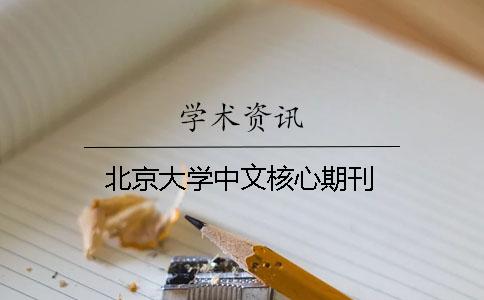 北京大学中文核心期刊