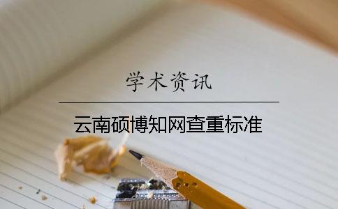 云南硕博知网查重标准