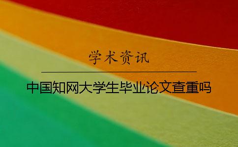 中国知网大学生毕业论文查重吗