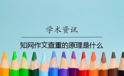 知网作文查重的原理是什么