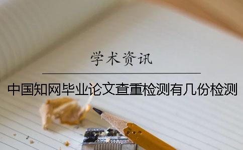 中国知网毕业论文查重检测有几份检测报告？