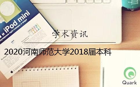 2020河南师范大学2018届本科毕业论文查重、盲审的工作通知